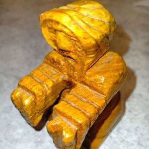 Wood carving of Indigenous man. Solid wood hand made, Folk Art beautiful piece.